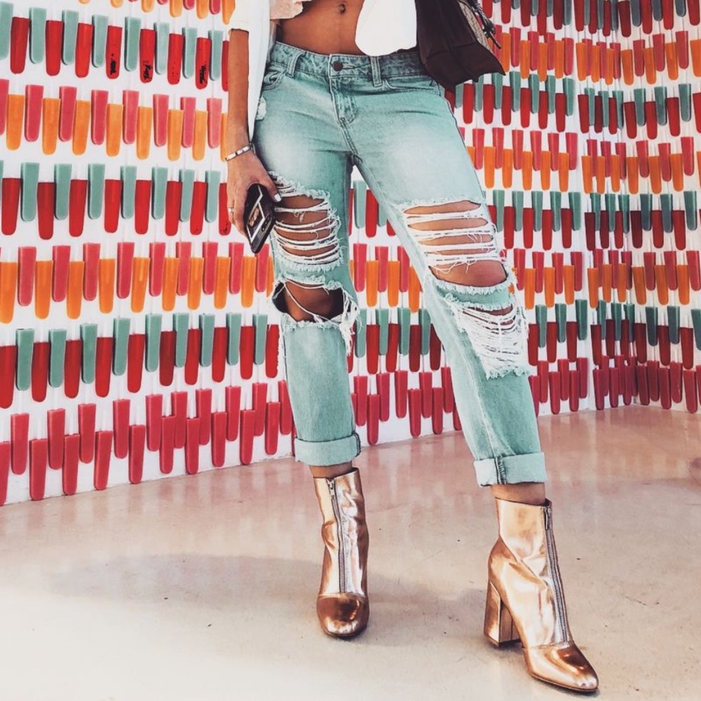Rosegold boots